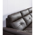 new trend White cheap modern leather sofa set with LED light leather sofa set living room furniture